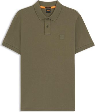 BOSS Extra-slim-fit stretch-cotton shirt with logo tape