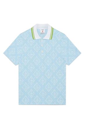 Casablanca JACQUARD POLO SHIRT Size: XL, colour: BLUE