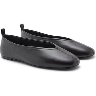 Mango Ballet Flat in Chocolate at Nordstrom, Size 9.5Us