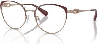 Emporio Armani 53mm Cat Eye optical glasses in Copper at Nordstrom