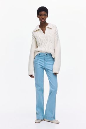 H&M Flared High Jeans in Light Blue at Nordstrom, Size 16