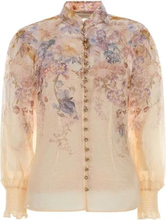 Zimmermann Ascent Blouse - Dames - Overhemden - Veelkleurig - S - Polyester - Overhemden