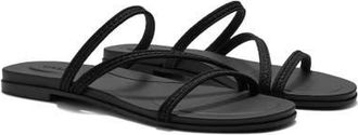 Vivaia Carla Round-Toe Flip-Flops in Noir at Nordstrom, Size 8
