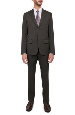 W.R.K Tailored Slim Fit Textured Suit in Brown at Nordstrom Rack, Size 36