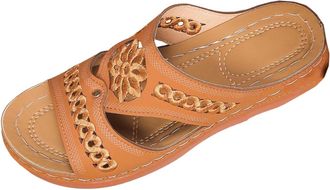 Generic Summer Slippers Women Breathable Slip On Slippers Open Toe Classic Stylish Comfortable Lightweight Wide Fit Wedge Sandals Beach Daily