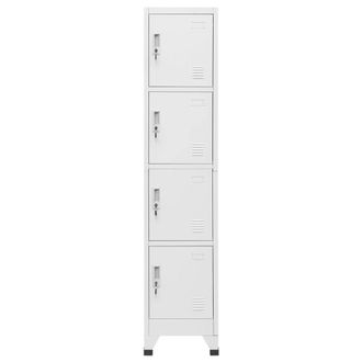 Berkfield Home Locker Cabinet with 4 Compartments 38x45x180 cm in Grey | Size: 38 x 45 x 180 cm