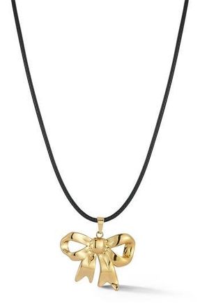 Glaze Jewelry Bow Cord Pendant Necklace in Gold at Nordstrom Rack