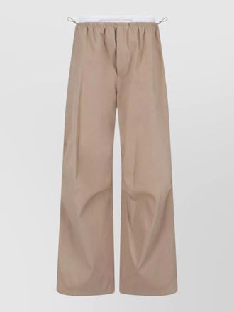 Alexander Wang cotton mid-rise wide-leg drawstring pants