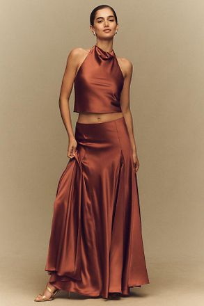 Reformation Sera 100% Silk Top and Skirt Set