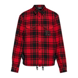 Dsquared2 Casual Shirts, male, Red, Size: 3XL Checked Pattern Shirt