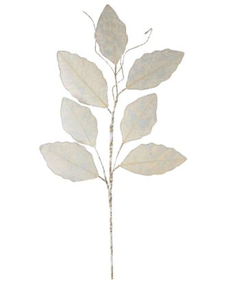 Melrose International Set Of 12 Champagne Magnolia Leaf Spray With Twig Accent