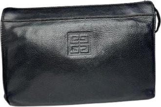 Givenchy Pre-owned Leather Clutch - Dames - Vintage Clutch - Zwart - ONE Size - Leer - Vintage