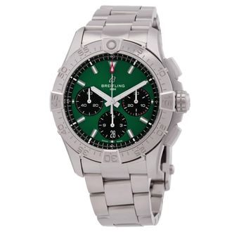 Breitling Avenger 42 Chronograph Automatic Chronometer Green Dial Mens Watch AB0146101L1A1