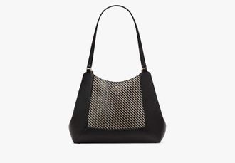 Kate Spade New York Lena Straw Triple Compartment Shoulder Bag