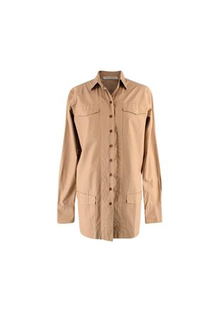 Mafalda von Hessen Tan Buttoned Shirt Size L