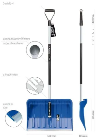Prosperplast Pala De Nieve De Pl&aacute;stico Tipo Alpinus Alutubo