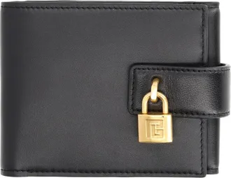 Balmain Pulse Trifold Wallet - Heren - Portefeuilles - Zwart - ONE Size - Leer - Accessoires