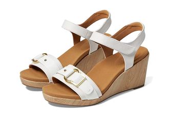 Rockport Briah II Two Band Womens Shoes White Leather : 8.5 M (B)