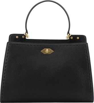 Pourchet Tassen, Dames, Zwart, ONE Size, Leer, Handtas