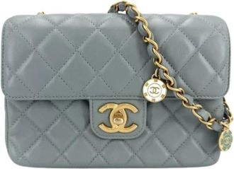 Chanel Pre-owned Vintage Shoulder Bag - Dames - Vintage Schoudertas - Grijs - ONE Size - Leer - Vintage