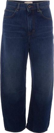 Max Mara Wide Jeans - Dames - Loose Fit Jeans - Blauw - 3XS - Katoen - Jeans