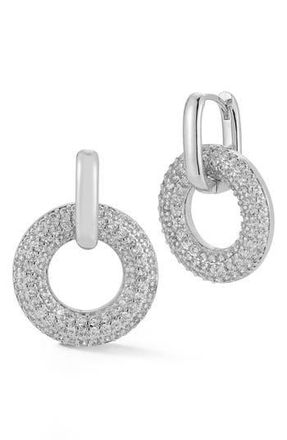 Glaze Jewelry Pav&eacute; Drop Earrings in Silver at Nordstrom Rack