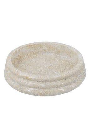 R16 Home Round Ribbed Decorative Bowl in Natural Cream at Nordstrom Rack