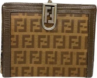 Fendi Pre-owned Lederen Portemonnee - Dames - Vintage Accessoires - Bruin - ONE Size - Leer - Vintage