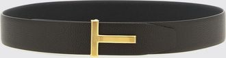Tom Ford Cintura reversibile in pelle di vitello con fibbia T logo