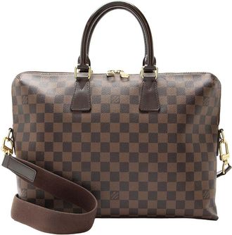 Louis Vuitton Brown Damier Ebene Porte Documents Jour (Authentic Pre-Loved)