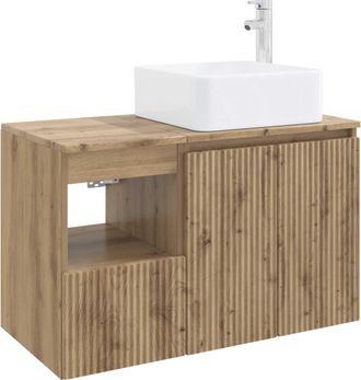 vidaXL Juego De Muebles De Ba&ntilde;o 2 Uds. Roble Artisan Vidaxl
