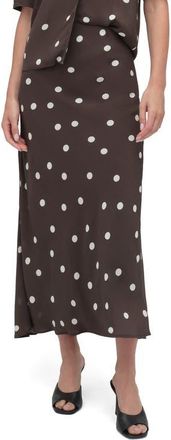 Favorite Daughter The Favorite Midi Skirt in Espresso Polka Dot at Nordstrom, Size X-Small