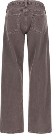 A Gold E Low Rise Vintage Wash Jeans - Gray