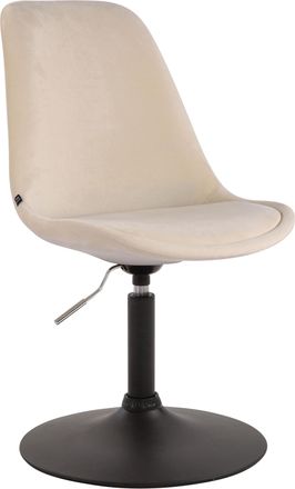 Clp Silla Comedor Maverick En Terciopelo Crema Negro
