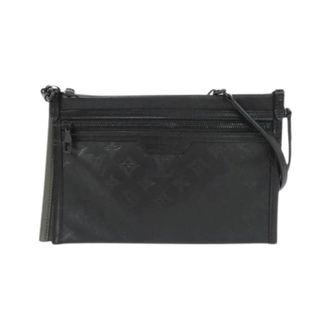 Louis Vuitton Pre-owned Cross Body Bags, male, Black, Size: ONE SIZE Pre-owned Monogram Shadow Flat Messenger