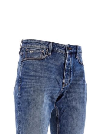 Emporio Armani Faded Denim Jeans - Blue