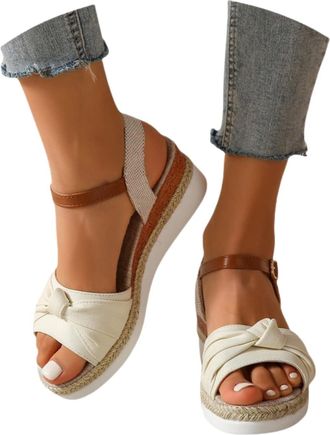 Generic Espadrilles Womens Wedges Orthopedic Sandals Orthopedic Sandals for Women Comfortable Platform Espadrille Shoes Dressy Summer Open Toe Ankle Strap Low