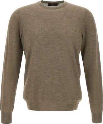 Gran Sasso Top met ronde hals en lange mouwen - Bruin