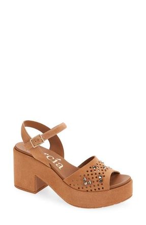Pedro Garcia Dori Ankle Strap Platform Sandal in Adobe Castoro at Nordstrom, Size 10.5Us