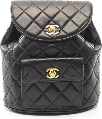 Chanel Black Leather Backpack (Pre-Owned)
