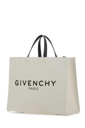 Givenchy Womens Ivory Canvas Medium G Shopping Bag 255 Borse A Mano