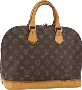 Louis Vuitton Alma Handbag Monogram Canvas Brown Canvas Handbag (Pre-Owned)