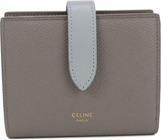 Celine Gray Leather Wallet (Bi-Fold) (Pre-Owned)