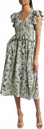 Ulla Johnson Brielle Midi Dress In Botanical Mist