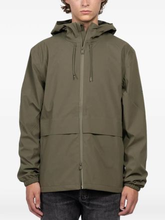 Rains Suva hooded zip-up jacket - Groen
