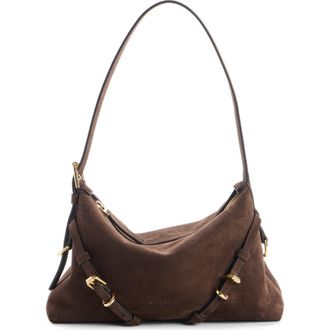 Givenchy Mini Voyou Suede Shoulder Bag in 202-Ebony Brown at Nordstrom