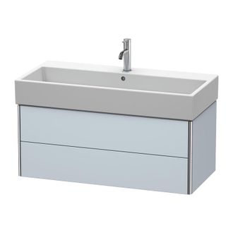 Duravit Duravit Xsquare Mueble De Pared 98.4x 46.0 Cm, 2 Cajones, Para Lavabo Vero Air 235010, Color (frente/cuerpo): Laca De Seda Azul Claro Mate - Xs4196097