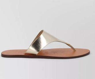 Maneb&igrave; leather toe-post sandals