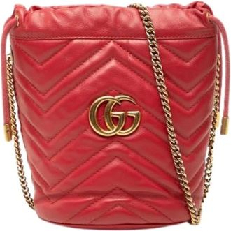 Gucci Pre-owned Borsa a Secchiello Trapuntata - - Pre-owned - Donna - Rosso - ONE SIZE