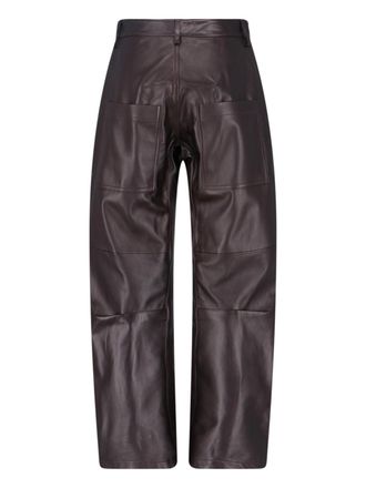 Nili Lotan Womens Trousers Brown Lamb Leather